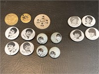 Beatles Collectible Pins & Marbles + Davy Jones +
