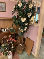 Magnolia tree & flowers in vase