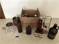 Shot Glasses, Vintage Beer Bottles, & More