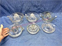 (6) Clear glass juicers
