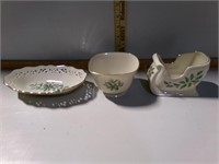 3 Pieces of Lenox, Christmas pattern