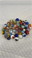55 vintage marbles Akro, Peltier, Vitro.