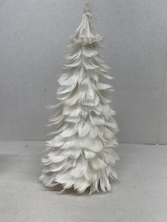 White feather tree 12" x 4 1/2"