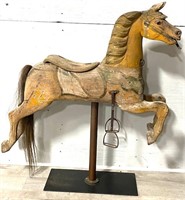 Rare Charles Dare Carved Folk Art Carousel Horse.