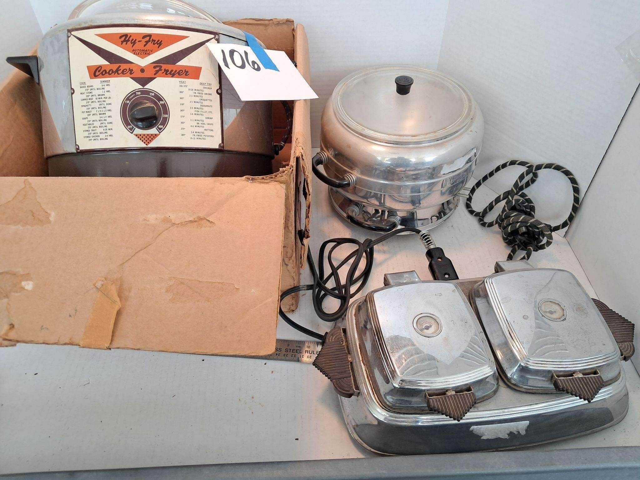 Waffle Iron, Cooker Fryer & Kernal Korn