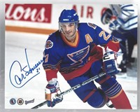 GUY CARBONNEAU STL BLUES AUTOGRAPHED 8X10 W/COA