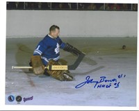 JOHNNY BOWER AUTOGRAPHED MAPLE LEAFS 8X10 W/COA