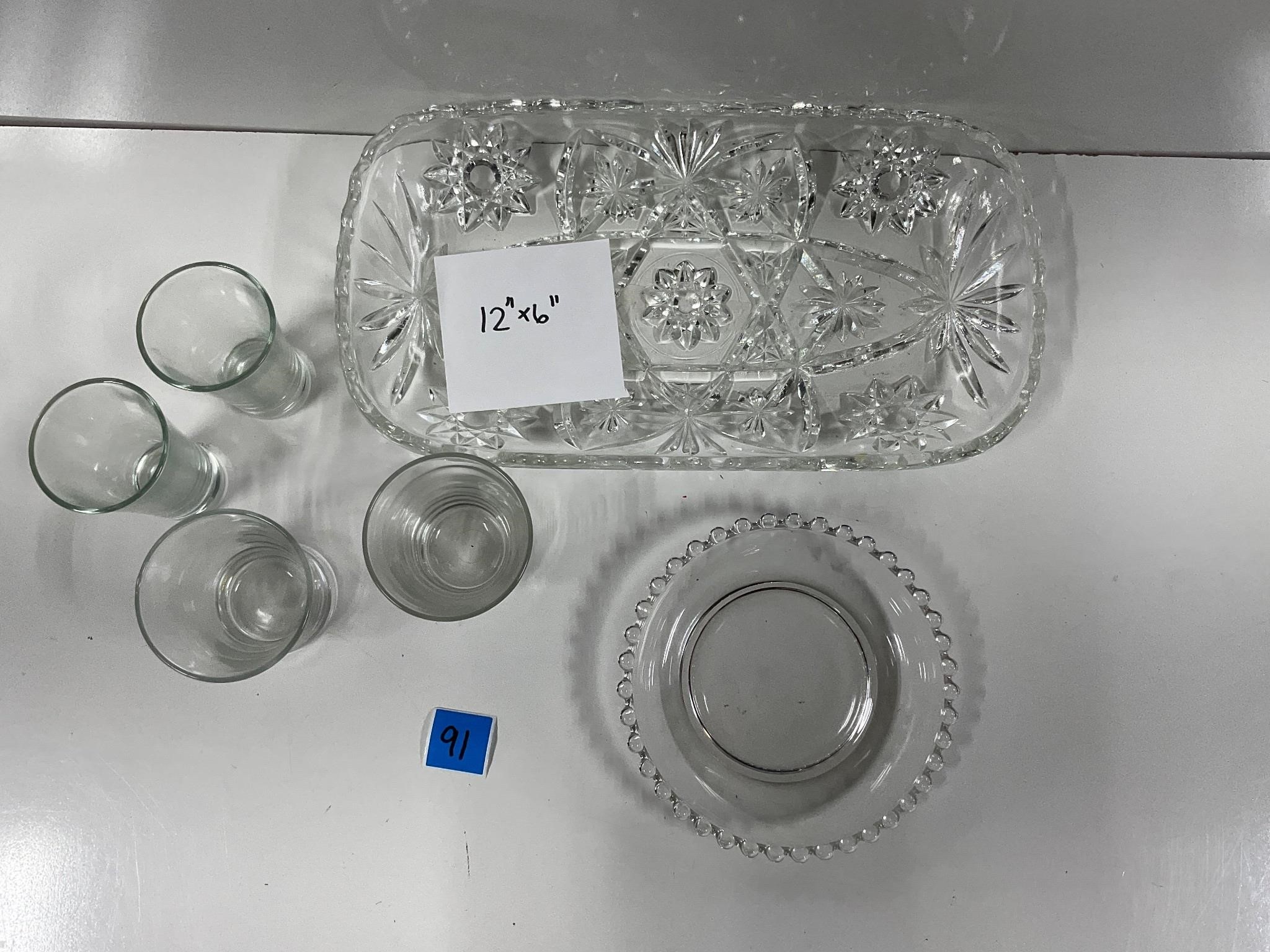 Lot of Glass Items Including Glasses