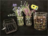 Floral Sprays, Jars & Wire Baskets