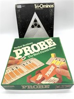 Vintage Tri-Ominos and Probe Board Games