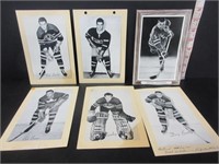 LOT OF 6 OLD BEEHIVE HOCKEY PHOTO CARDS