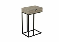 S&CO HOME ACCENT TABLE, WITH DRAWER, BLACK METAL,