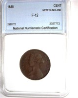 1885 Cent NNC F12 Newfoundland