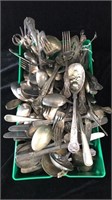 Large Lot of Silverplate Utensils, Serving Pcs.