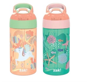 Zak Designs Kids Water Bottle with Spout Cover