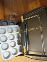 assorted bakeware nice rolling pin muffin tins