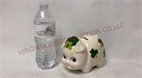 Vintage St Patrick Irish Clovers Piggy Bank