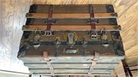 Antique flat top chest, top is 28x17, 20” ht,