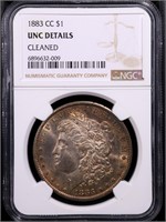 1883-CC $1 Morgan Dollar NGC UNC details TONER