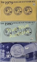 1979,1980,1999 Susan S. Anthony Souvenir Sets