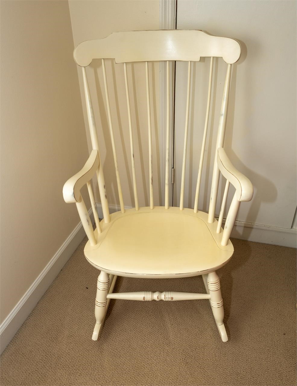 Nichols & Sons white painted rocking chair