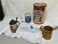 German Lot #2 Keg & 3 Steins