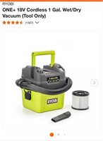 RYOBI ONE+ 18V Cordless 1 Gal. Wet/Dry Vacuum