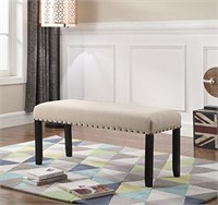 Roundhill CB162TA Biony Fabric Dining Bench with