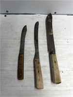 Wooden handle knives