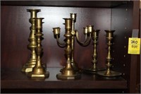 6pc Brass Candlestands