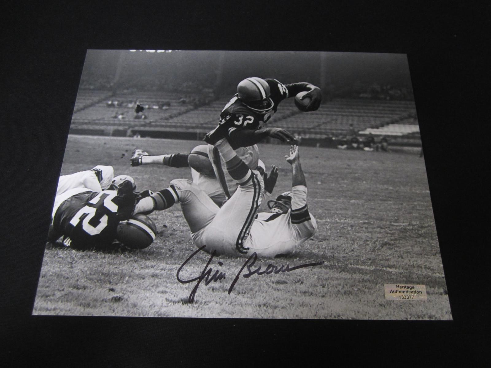 Jim Brown Signed 8x10 Photo Heritage COA