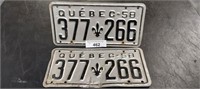 1958 Quebec License Plates