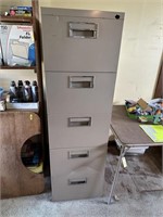 5 Drawer File Cabinet, 59"h, 18"w, 28"d