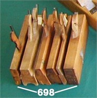Six assorted molding planes