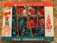 Assorted Red & Blue Christmas Ornaments
