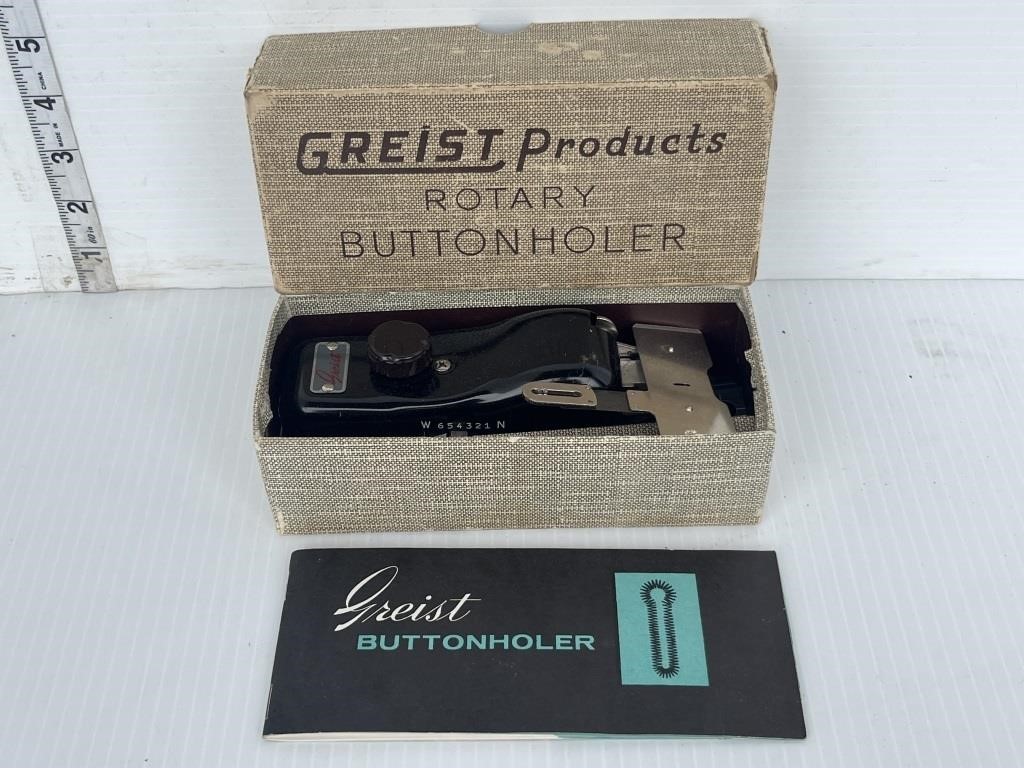 Greist rotary buttonholer