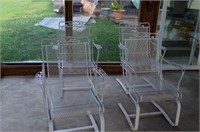 4 Piece Wrought Iron Rocking Patio Chairs