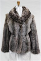 Silver tip Raccoon jacket Size 10