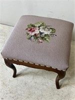 ANTIQUE WALNUT FOOTSTOOL