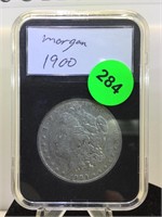 Silver Morgan Dollar cased 1900