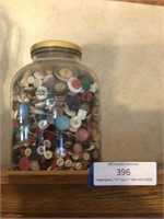 Large Vintage Jar w/Vintage Buttons