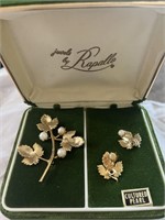 Rapallo pearl brooch & earrings