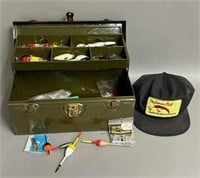 Fishing Tackle Box with Bobbers, Sinkers, Lures