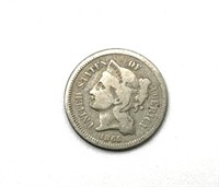 1865 United States Three Cent Piece