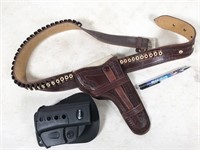 Fobus GL-2ND hard holster, gun belt (is 39.5"