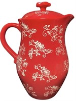 Temp-tations Red Floral Lace Pitcher