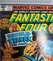 Comic - Fantastic Four #211 Key 1st Terrax