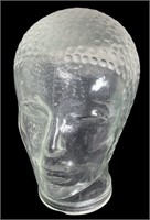 Mid-Century Glass Head Hat Holder