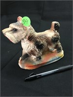Vintage Chalk / Plaster Terrior Dog
