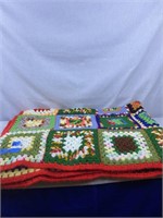 Hand crochet afghan